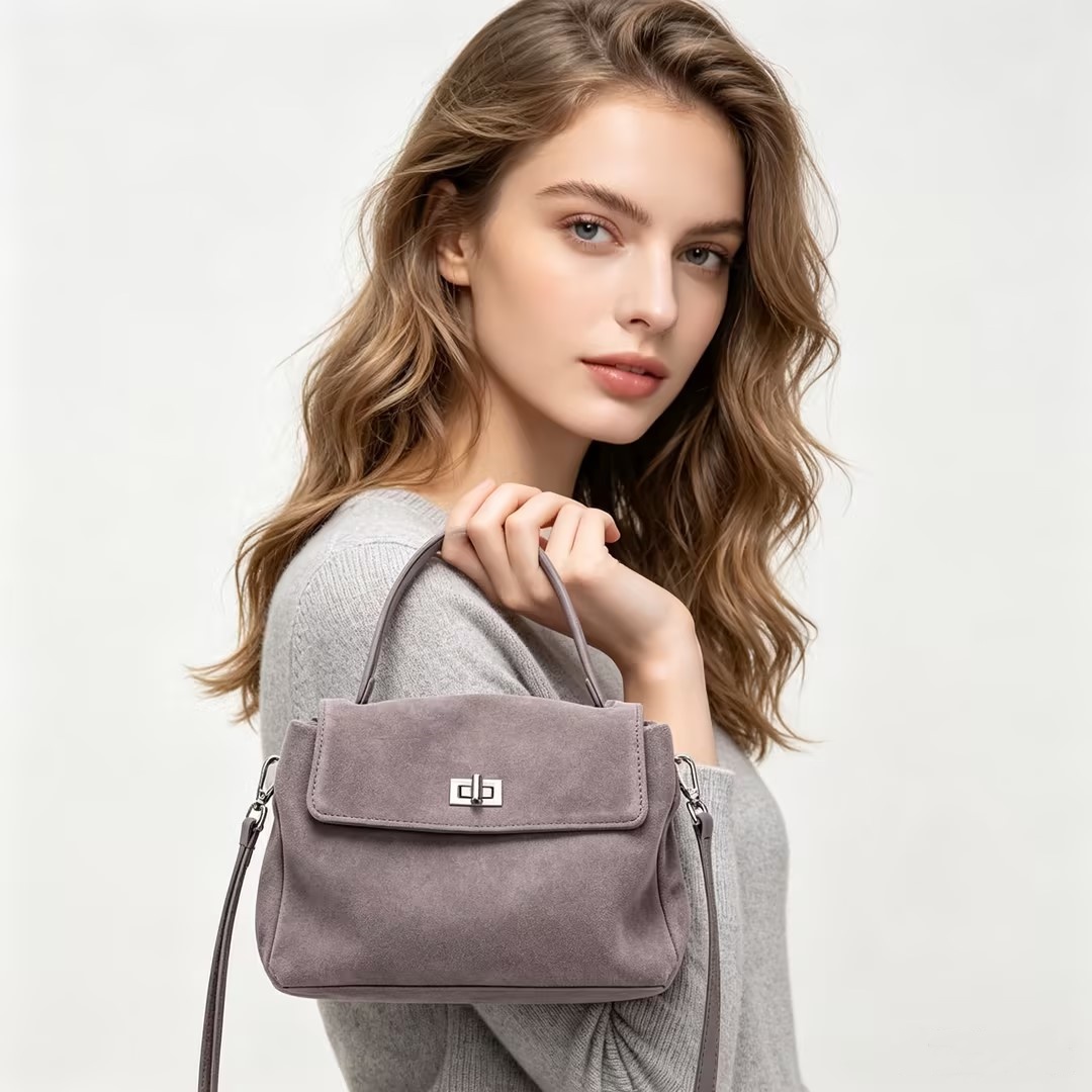 Natural Suede Women's Handbag  - огляд і ціна Women Bags On Sale