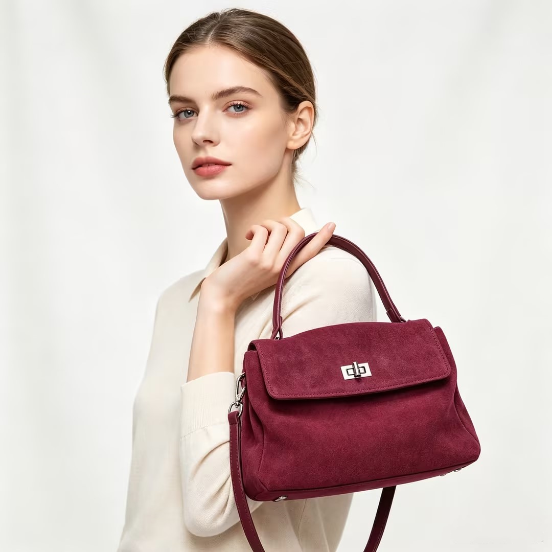 Natural Suede Women's Handbag  - огляд і ціна Women Bags On Sale