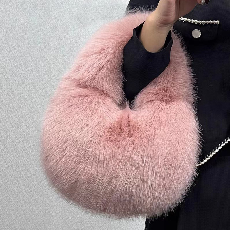 Fashion Soft Plush Half Moon B - огляд і ціна Women Bags On Sale