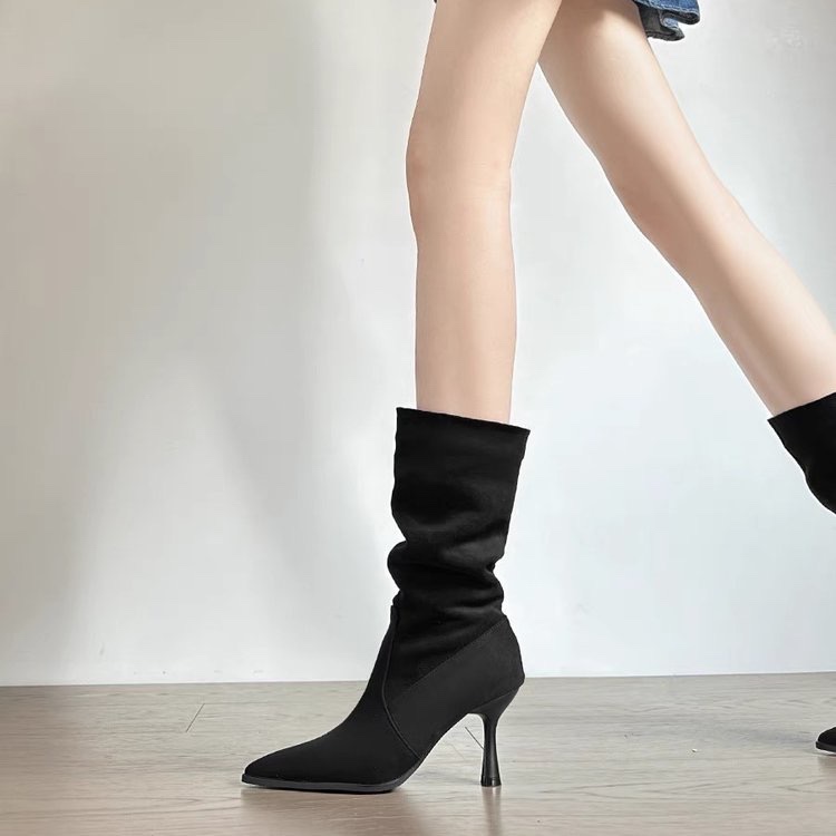 Cow Suede Mid-calf Modern Boot - огляд і ціна Women Bags On Sale