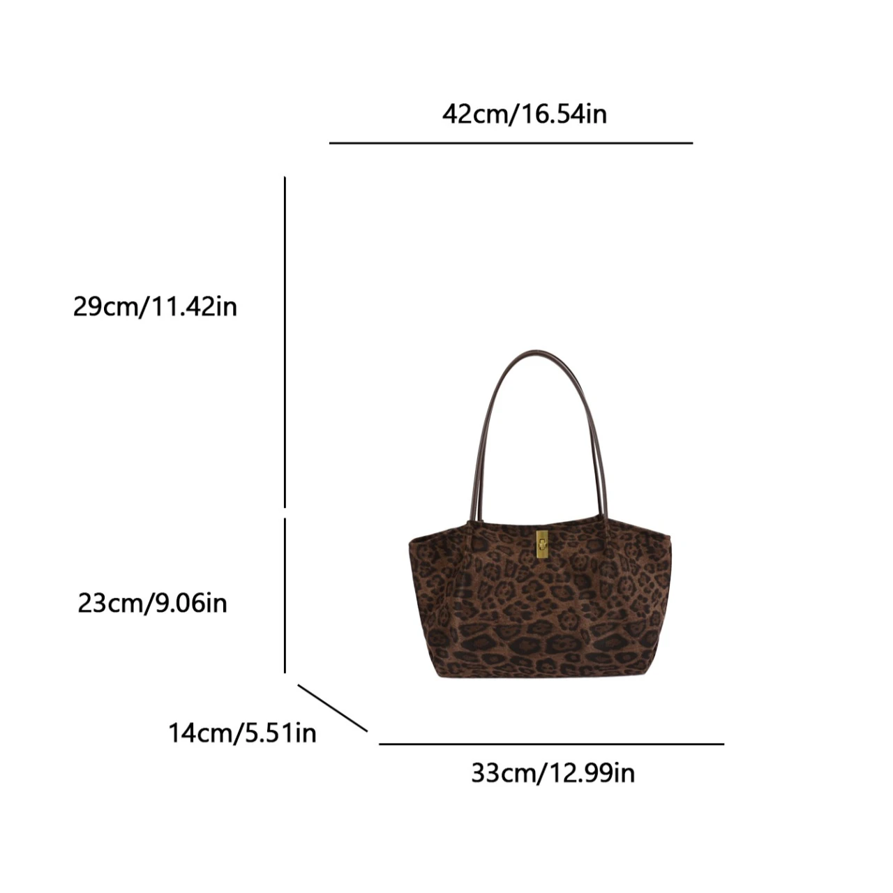 Retro Leopard Print Suede Tote - огляд і ціна Women'S Bags Handbags