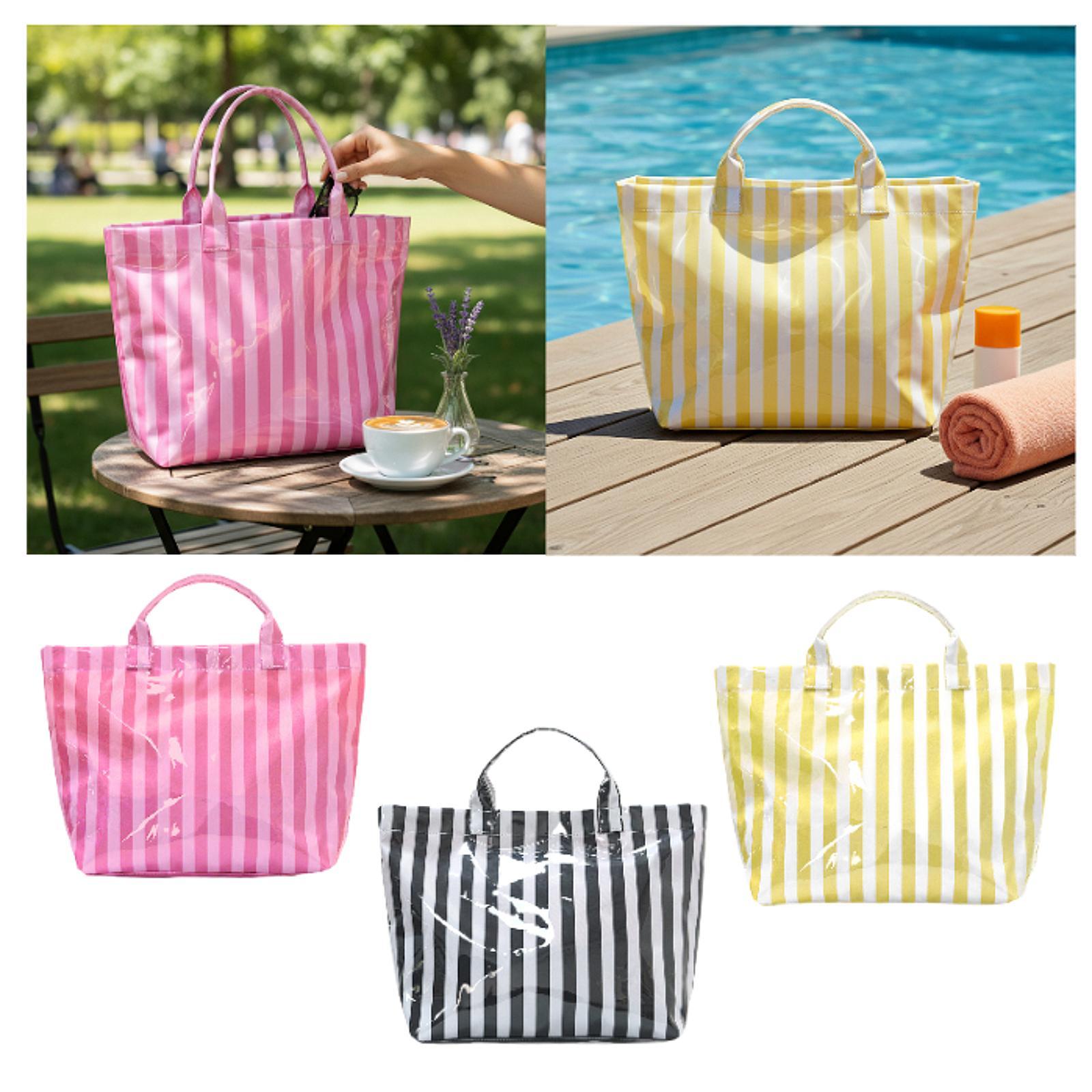 Large Striped Waterproof Tote  - огляд і ціна Women'S Bags Handbags